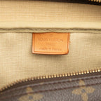 Louis Vuitton Monogram Deauville Handbag Brown Leather — view 7