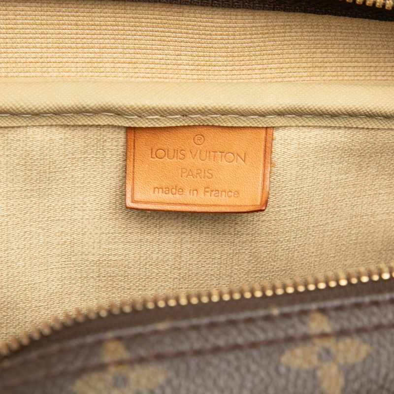 Louis Vuitton Monogram Deauville Handbag Brown Leather — view 7