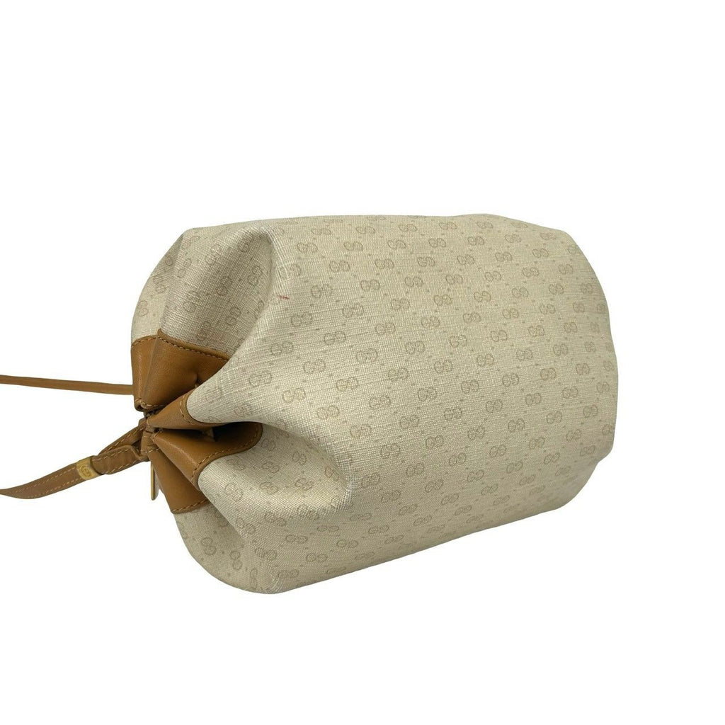 Gucci Vintage Micro GG Leather Shoulder Bag Crossbody Pochette Beige — view 5