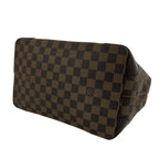 Louis Vuitton Hampstead PM Damier Logo Plate Leather Handbag Brown — view 8