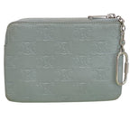Celine Triomphe Key Ring Coin Case Card Leather Light Blue Compact Capacity — view 2