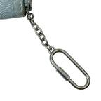 Celine Triomphe Key Ring Coin Case Card Leather Light Blue Compact Capacity — view 6
