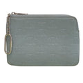 Celine Triomphe Key Ring Coin Case Card Leather Light Blue Compact Capacity