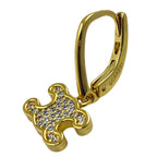 Celine Triomphe Earrings Rhinestone Gold — view 4