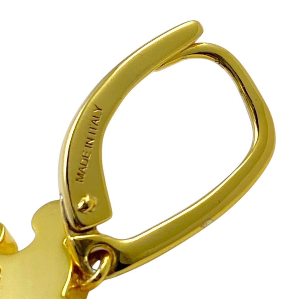 Celine Triomphe Earrings Rhinestone Gold — view 6