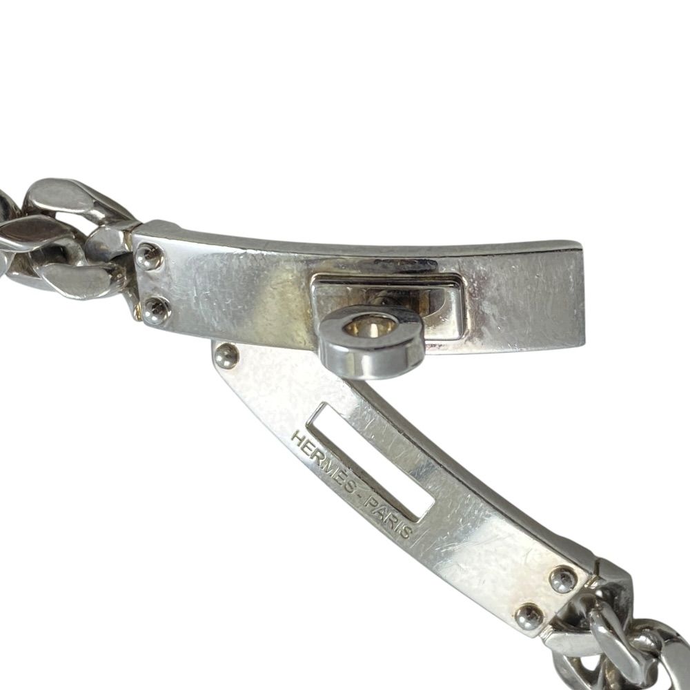 Hermes Kelly Gourmette Chain Bracelet Silver — view 3