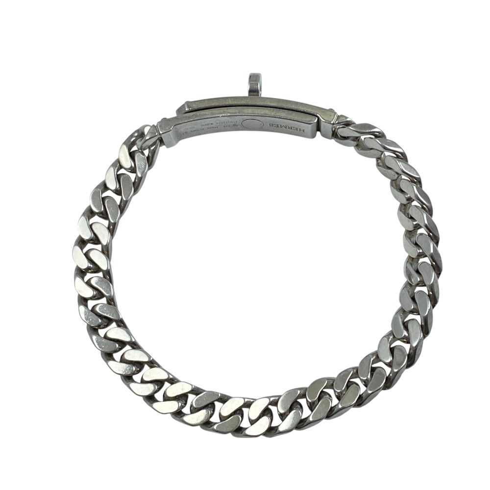 Hermes Kelly Gourmette Chain Bracelet Silver — view 2