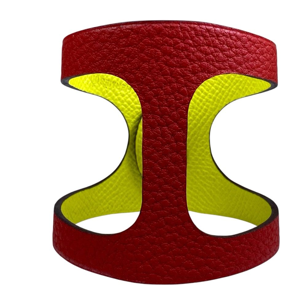 Hermes Petit Ash Chaine D'ancre Bracelet Togo Veau Red Yellow