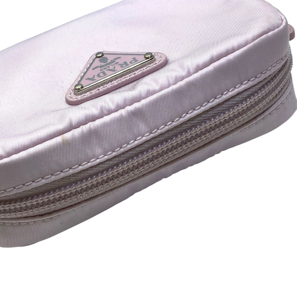 Prada Re-Nylon Micro Pouch Makeup Nylon Pink Lightweight Capacity Crossbody — view 3