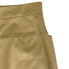 Hermes Tight Skirt Front Pleated Knee Length Wool Beige Business — view 8