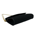 Dior Logo Honeycomb Canvas Shoulder Bag Sakosh Pochette Black — view 7