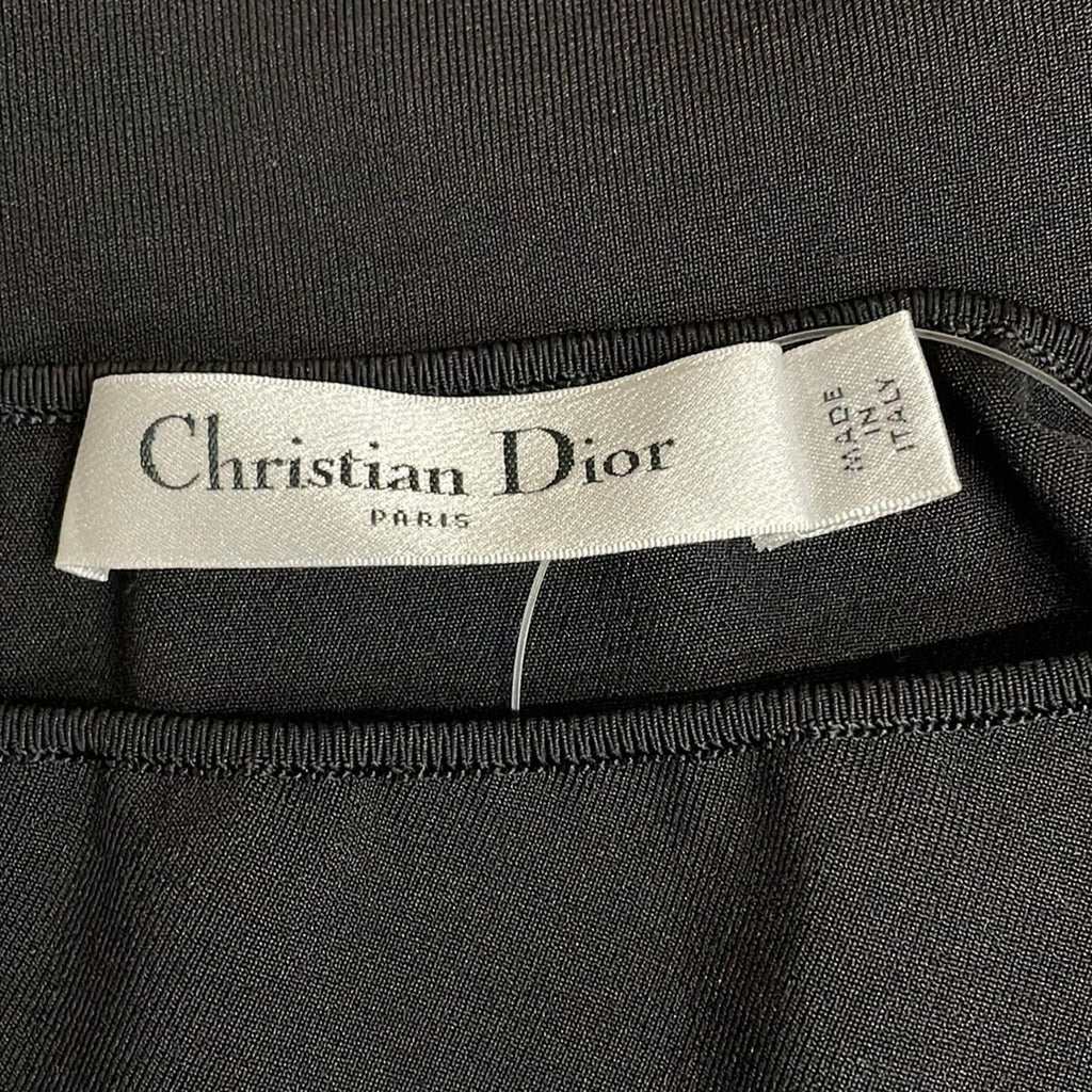 Dior Tank Top I 44 Black Silk Blend Asymmetric — view 3