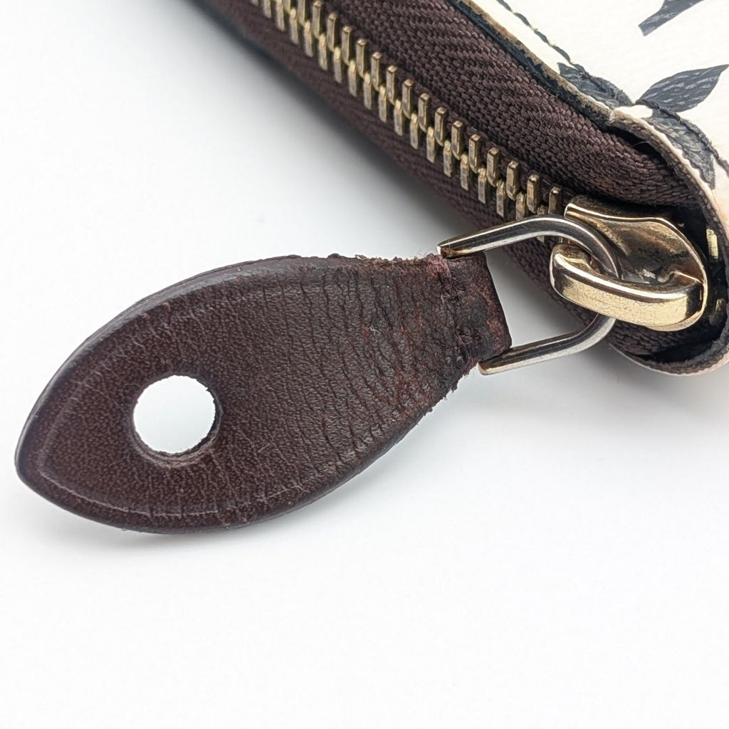 Louis Vuitton Zippy Wallet Monogram Blanc Leather Zip Around White Brown — view 6