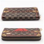 Louis Vuitton Zippy Wallet Damier Transformed Zip Around Rare — view 3