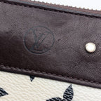 Louis Vuitton Zippy Wallet Monogram Blanc Leather Zip Around White Brown — view 5