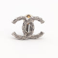 Chanel Earrings CC Logo Silver Twist Recent