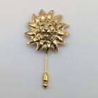 Chanel Pin Brooch Lion CC Logo Gold First Era Vintage