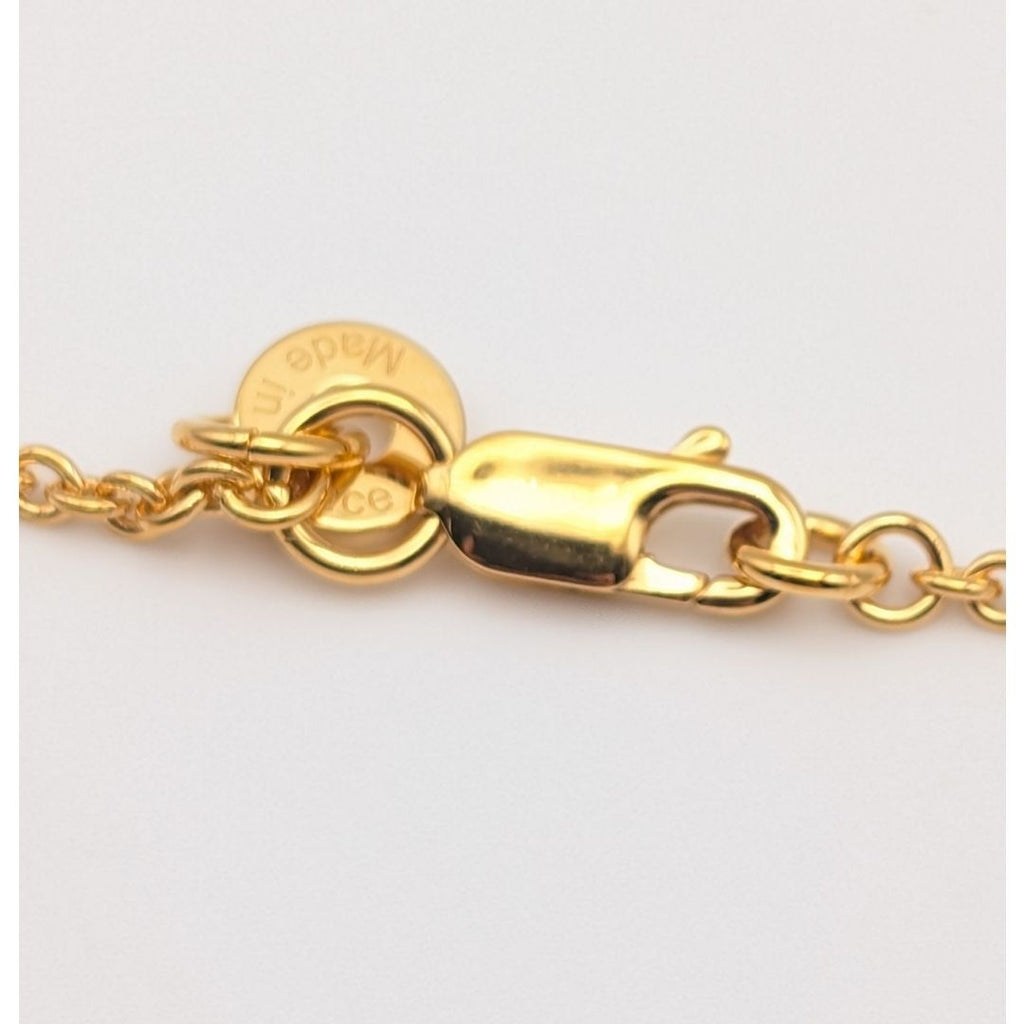 Hermes Col Necklace Gold Pink Pendant — view 4