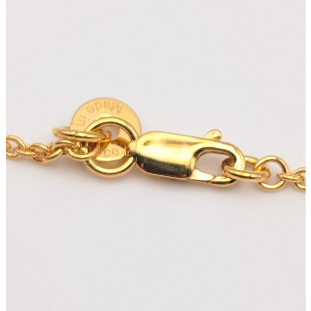 Hermes Col Necklace Gold Pink Pendant — view 4