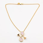Hermes Col Necklace Gold Pink Pendant — view 6