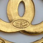 Chanel Brooch CC Logo See Through Chain Motif Gold Vintage — view 6