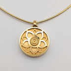 Hermes Lotus Necklace Gold