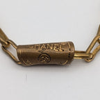 Chanel CC Logo Coin Medal Gold Necklace Round Pendant First Era Vintage — view 6