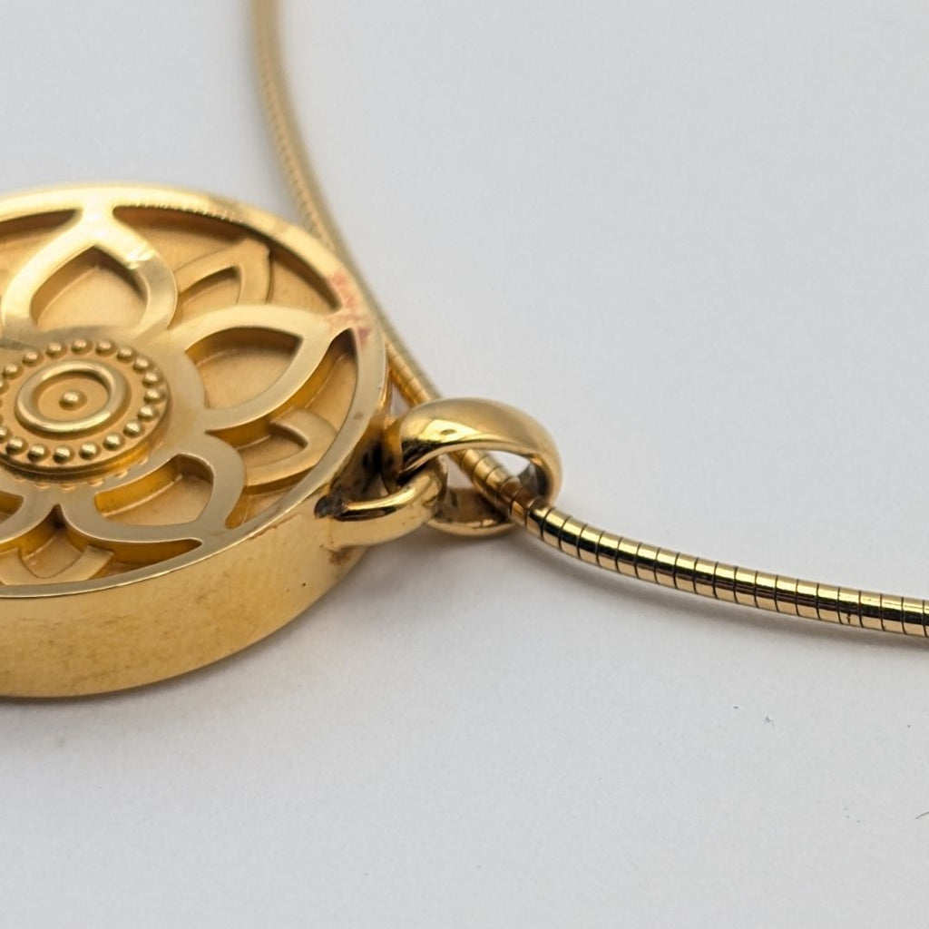 Hermes Lotus Necklace Gold — view 3