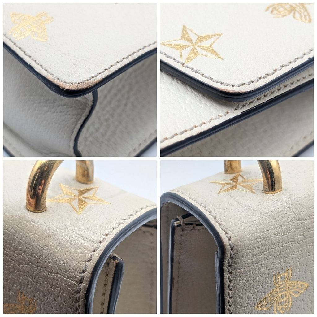 Gucci Sylvie Sherry Line Be Star White Leather 2-Way Shoulder — view 5