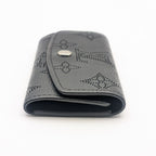 Louis Vuitton Key Case Multicles 4 Monogram Mahina Noir Black Quadruple Strand — view 3