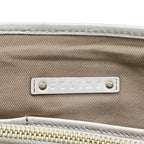Celine Tote Macadam Pattern Gray Beige Ivory Embossed Leather — view 8