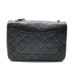 Chanel CC Logo Quilted Turnlock Leather Chain Shoulder Bag Black — view 2