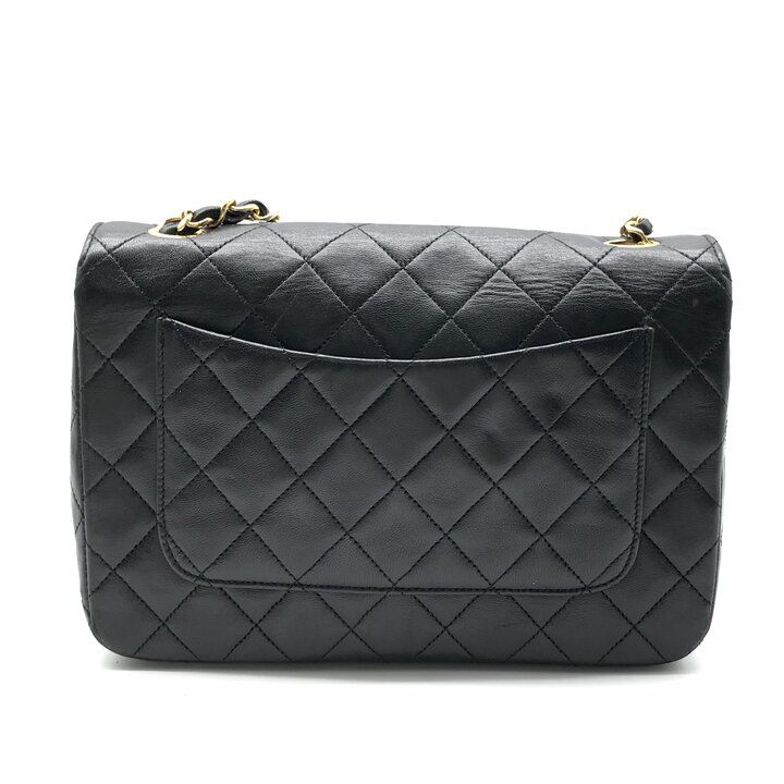 Chanel CC Logo Quilted Turnlock Leather Chain Shoulder Bag Black — view 2