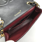 Chanel CC Logo Quilted Turnlock Leather Chain Shoulder Bag Black — view 8