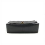 Chanel CC Logo Diana Quilted Lambskin Chain Shoulder Bag Crossbody Black — view 4