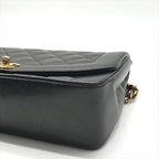 Chanel CC Logo Diana Quilted Lambskin Chain Shoulder Bag Crossbody Black — view 5