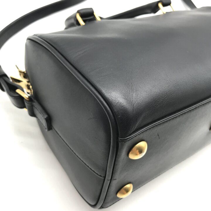 Saint Laurent YSL Leather Shoulder Bag Black — view 6