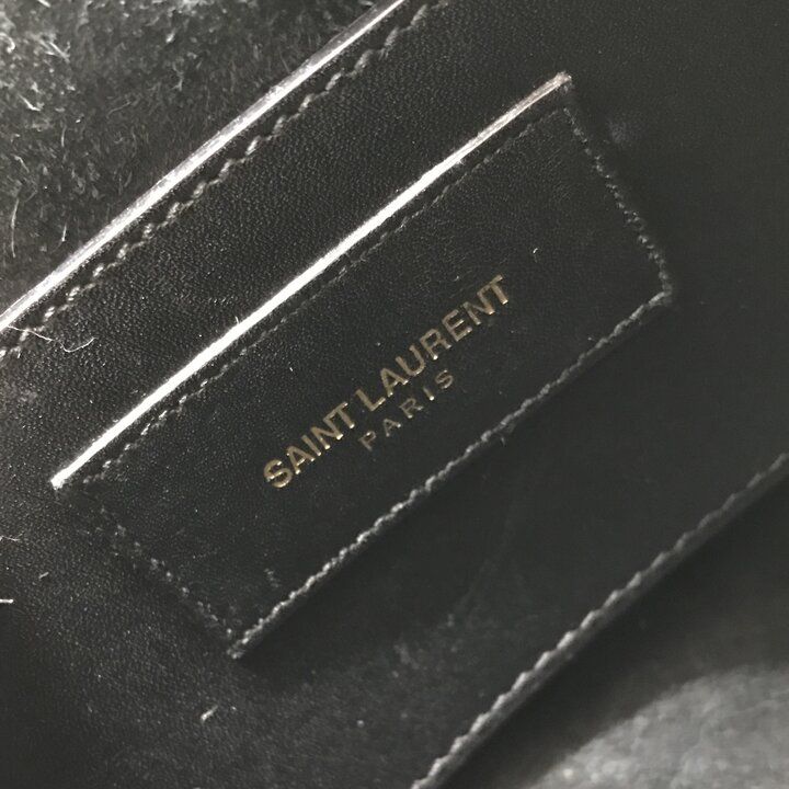 Saint Laurent YSL Leather Shoulder Bag Black — view 9