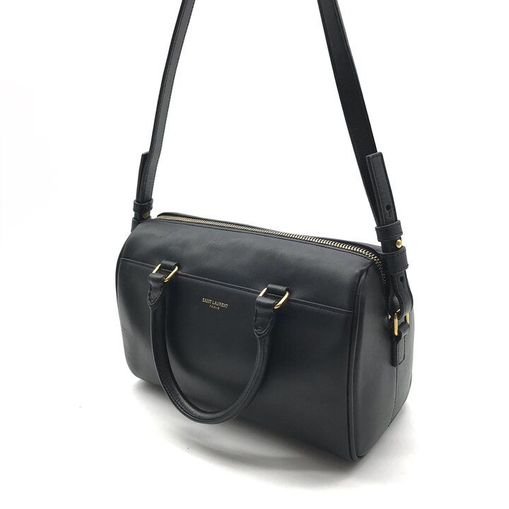 Saint Laurent YSL Leather Shoulder Bag Black — view 3