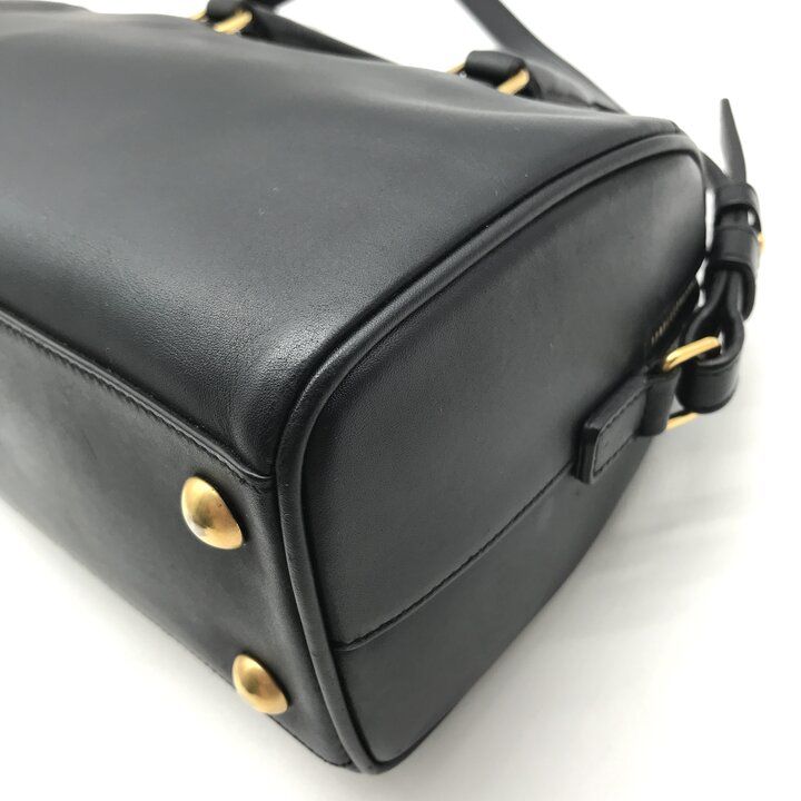 Saint Laurent YSL Leather Shoulder Bag Black — view 5