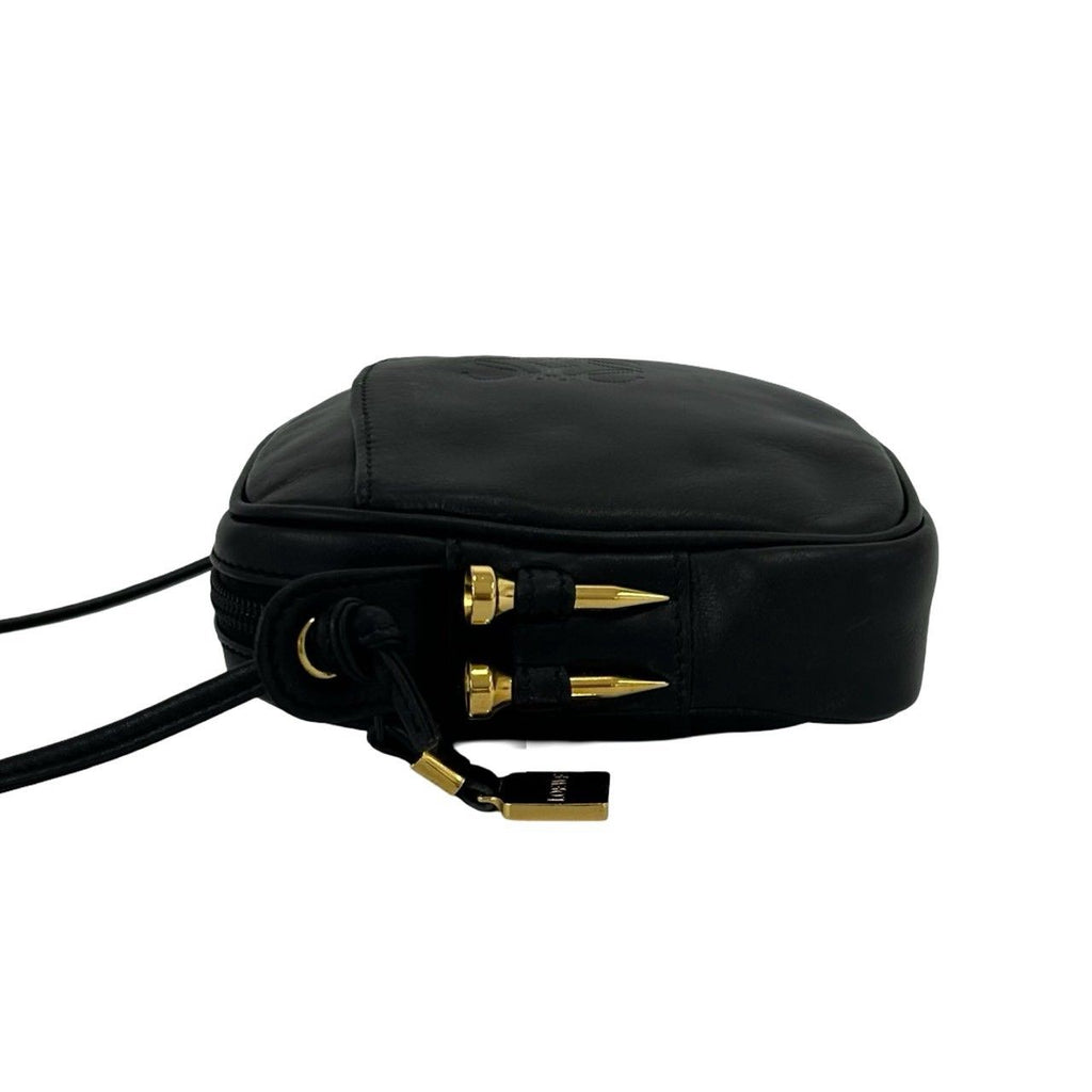 Loewe Vintage Anagram Logo Leather Mini Shoulder Bag Sacoch Pochette Black — view 5