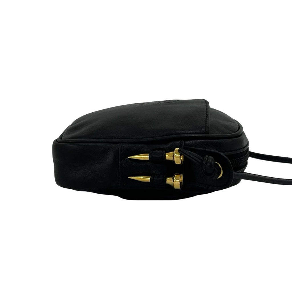 Loewe Vintage Anagram Logo Leather Mini Shoulder Bag Sacoch Pochette Black — view 6