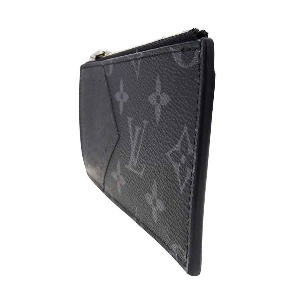Louis Vuitton Card Case Taiga Monogram Eclipse Coin Holder Black Pocket Small — view 4