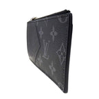 Louis Vuitton Card Case Taiga Monogram Eclipse Coin Holder Black Pocket Small — view 4