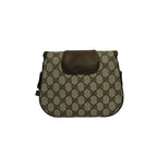 Gucci Vintage GG Logo Leather Mini Shoulder Bag Crossbody Pochette Brown — view 3