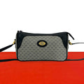 Gucci Vintage Micro GG Logo Leather Shoulder Bag Sacoch Pochette Navy