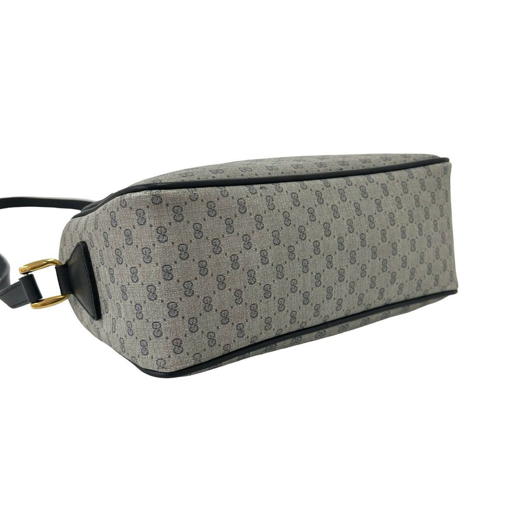 Gucci Vintage Micro GG Logo Leather Shoulder Bag Sacoch Pochette Navy — view 7