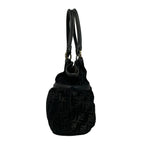 Fendi Shoulder Bag Zucca Pattern Black Leather — view 4