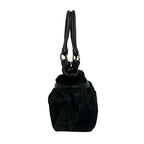 Fendi Shoulder Bag Zucca Pattern Black Leather — view 2