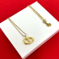 Dior Vintage CD Logo Necklace Gold